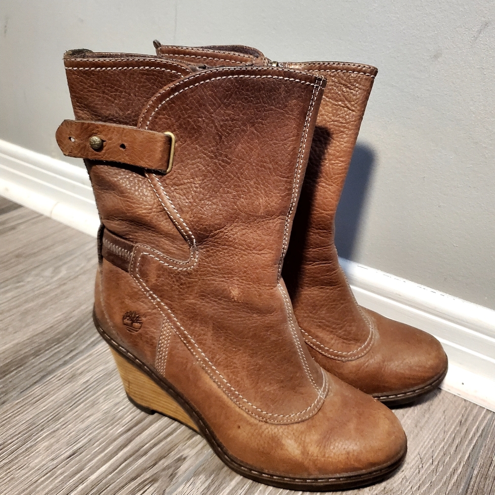 TIMBERLAND Wedge Leather Shoes